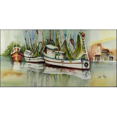 Carolines Treasures Carolines Treasures JMK1321HRM2858 Shrimp Boats Ocean Springs Shrimper Indoor & Outdoor Runner Mat; 28 x 58 in. JMK1321HRM2858